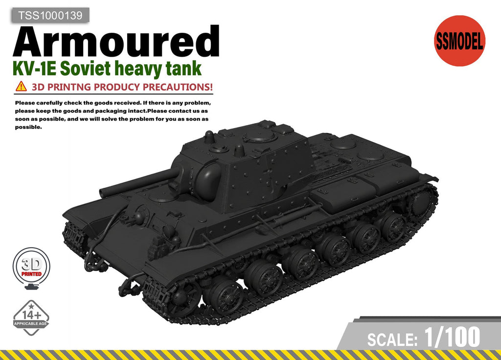 SSMODEL 1/100 KV-1 (late LKZ) Soviet heavy tank resin model kit TSS1000139
