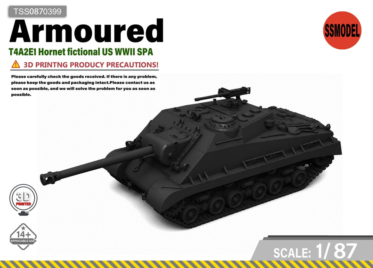 SSMODEL 1/87 T4A2E1 "H-ornet" WWII US Tank Resin Model Kit TSS0870399 — scale model kit