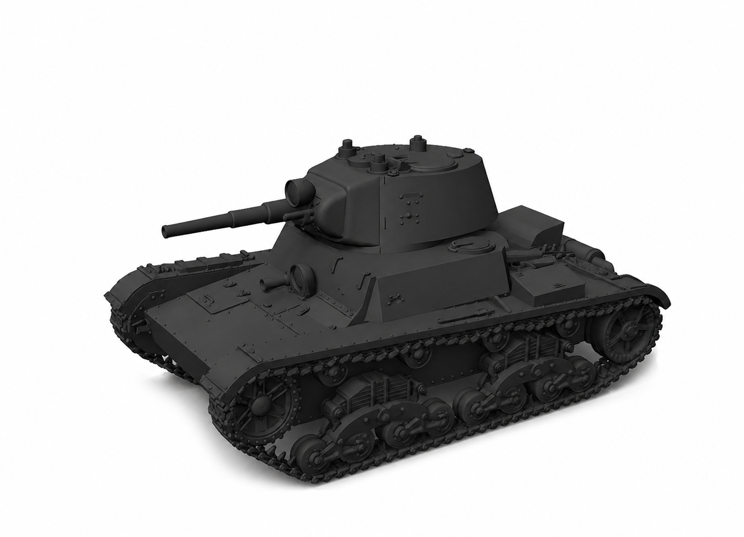 SSMODEL 1/160 T-26M (T-26-5) Soviet experimental light tank Model Kit TSS1600057 Secondary image