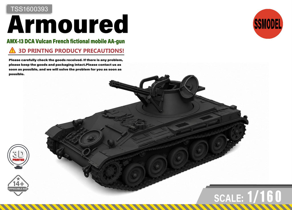 SSMODEL 1/160 AMX13 DCA French Anti-Aircraft Tank Resin Model Kit TSS1600393