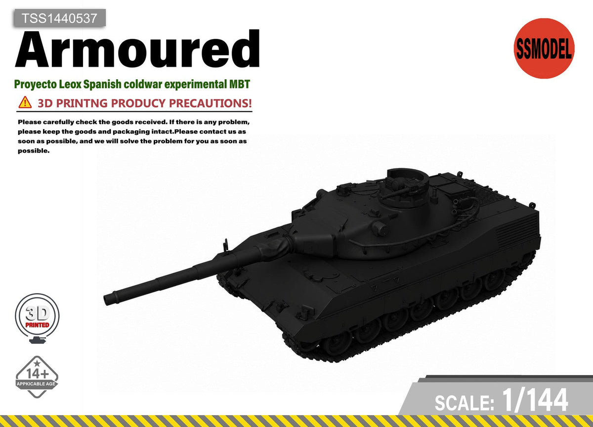 SSMODEL 1/144 Proyecto Leox Spanish Experimental Tank Resin MODEL KIT TSS1440537 — scale model kit