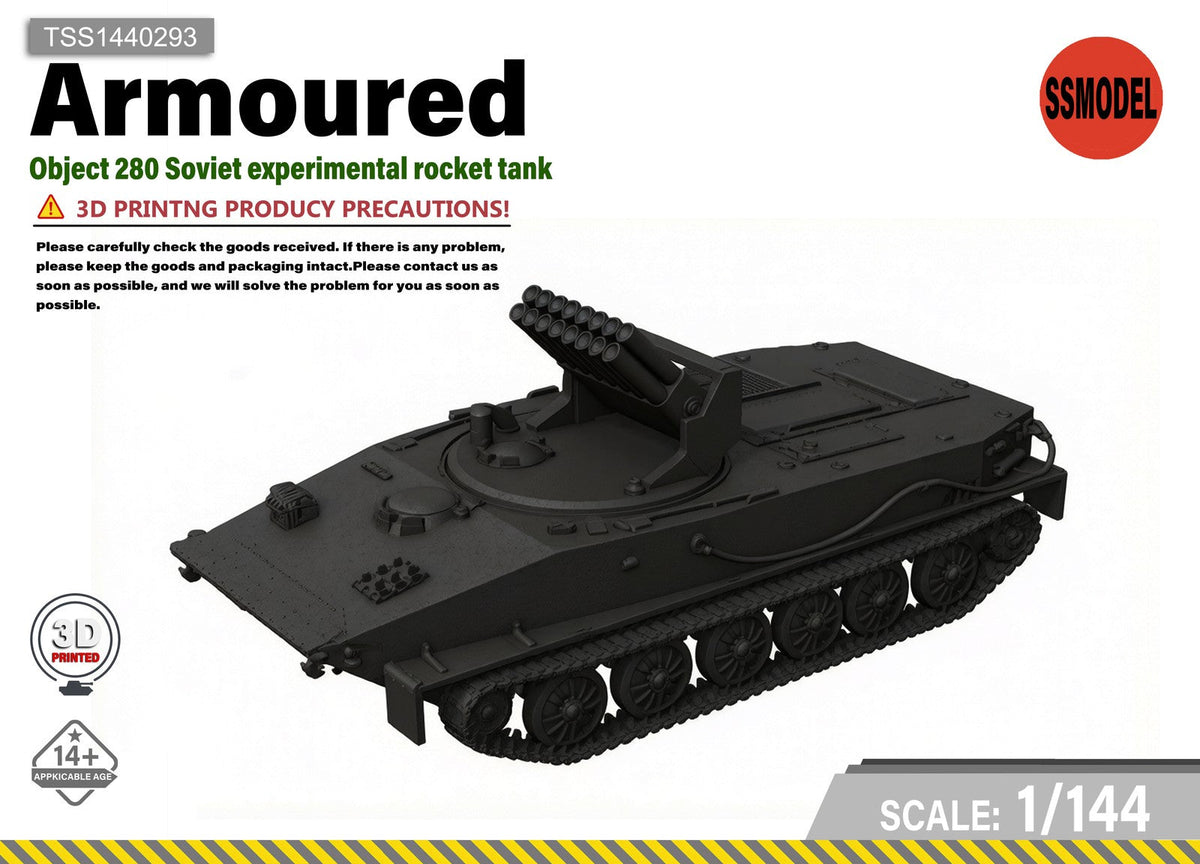 SSMODEL 1/144 Object 280 Soviet experimental rocket tank Model Kit TSS1440293 — scale model kit