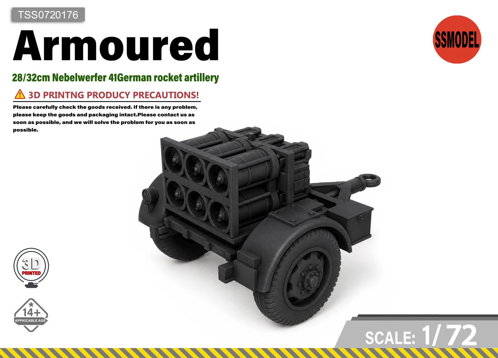 SSMODEL 1/72 28/32cm Nebelwerfer 41German rocket artillery Model Kit TSS0720176 Main image