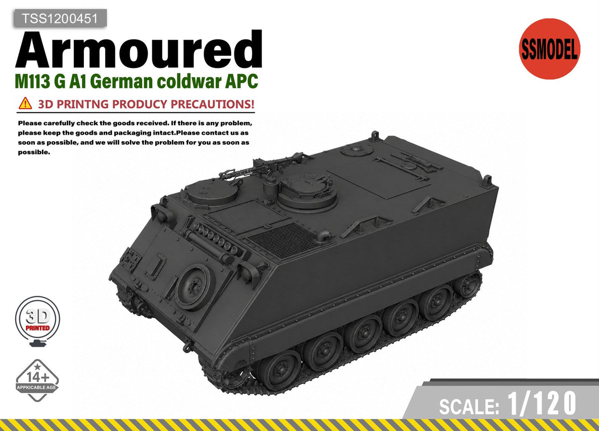 SSMODEL 1/120 M113 G A1 German coldwar APC Tank Resin MODEL KIT TSS1200451 Main image