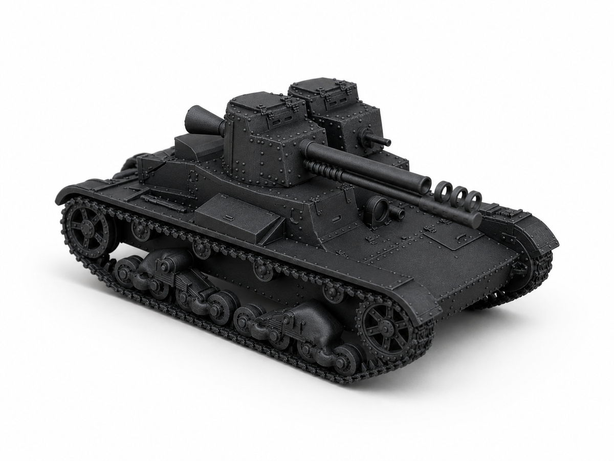 SSMODEL 1/56 T-26 mod. 1931 recoilless cannon tank Resin Model Kit TSS0560078 — detail view 2