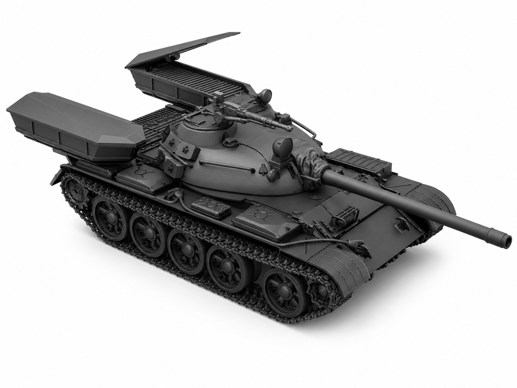 SSMODEL 1/200 T-55 PW-LWD Polish Tank Resin Model Kit TSS2000389