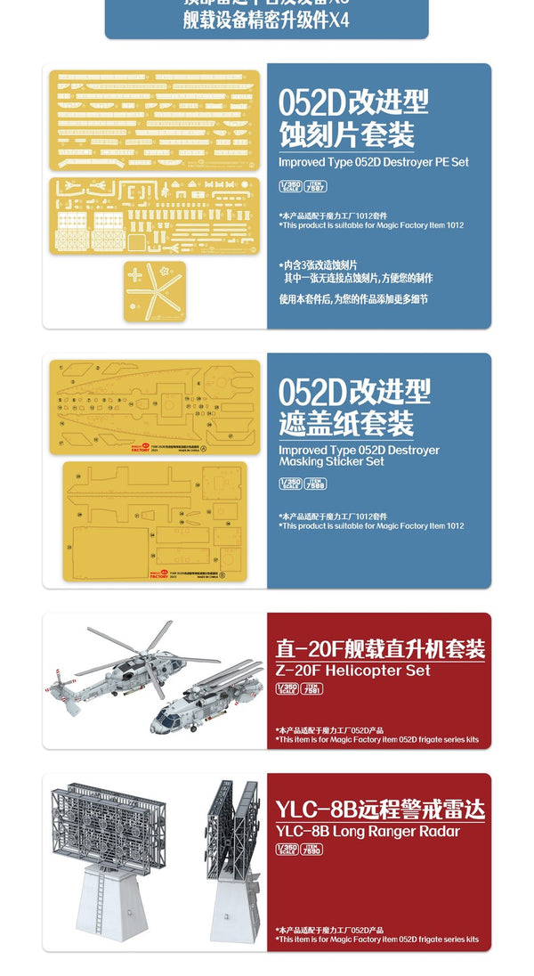 7589 1/350 Type 052D Does not include the base model; compatible with Item: 1012