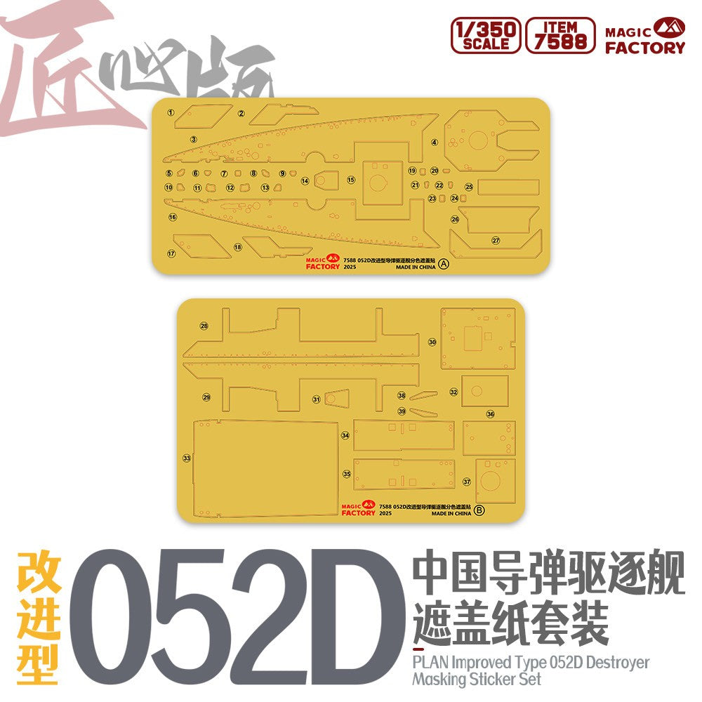 7588 1/350 Type 052D Guided-Missile Destroyer Masking Set (for Item 1012) Secondary image