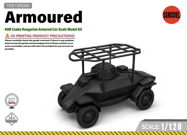 SSMODEL 1/120 40M Csaba tank Resin Model Kit TSS1200260