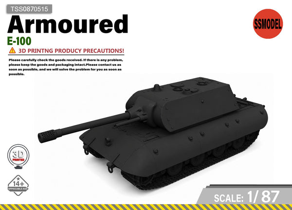 SSMODEL 1/87 E-100 Tank Resin MODEL KIT TSS0870515