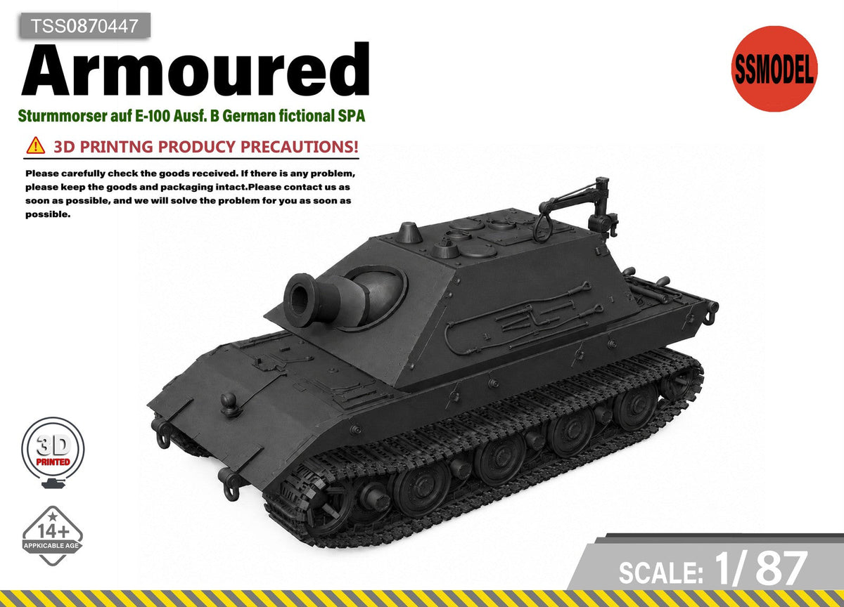 SSMODEL 1/87 Sturmmorser auf E-100 Ausf. B German Resin Model Kit TSS0870447 Main image