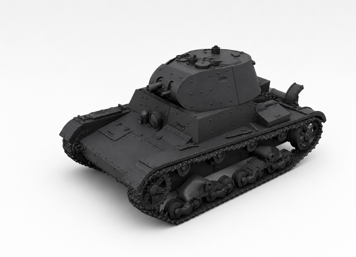 SSMODEL 1/160 KhT-133E Soviet light tank Resin Model Kit TSS1600064 Secondary image