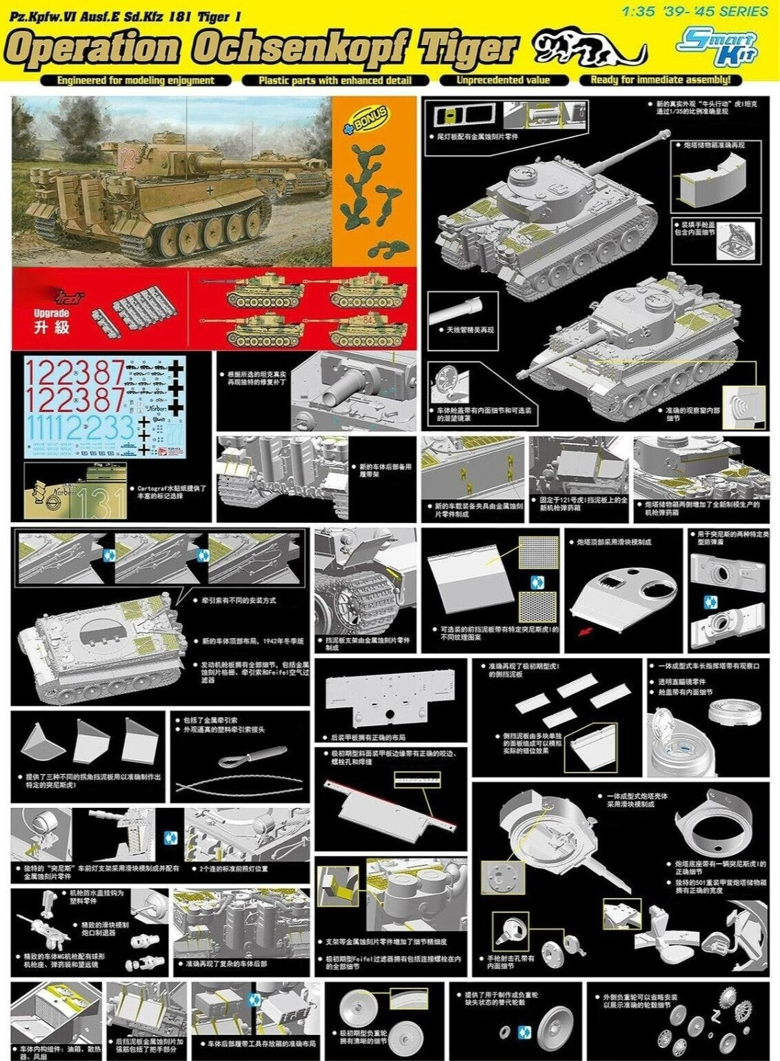 DRAGON 6328 1/35 Sd.Kfz 181 Tiger 1 "Operation Ochsenkopf Tiger" Secondary image