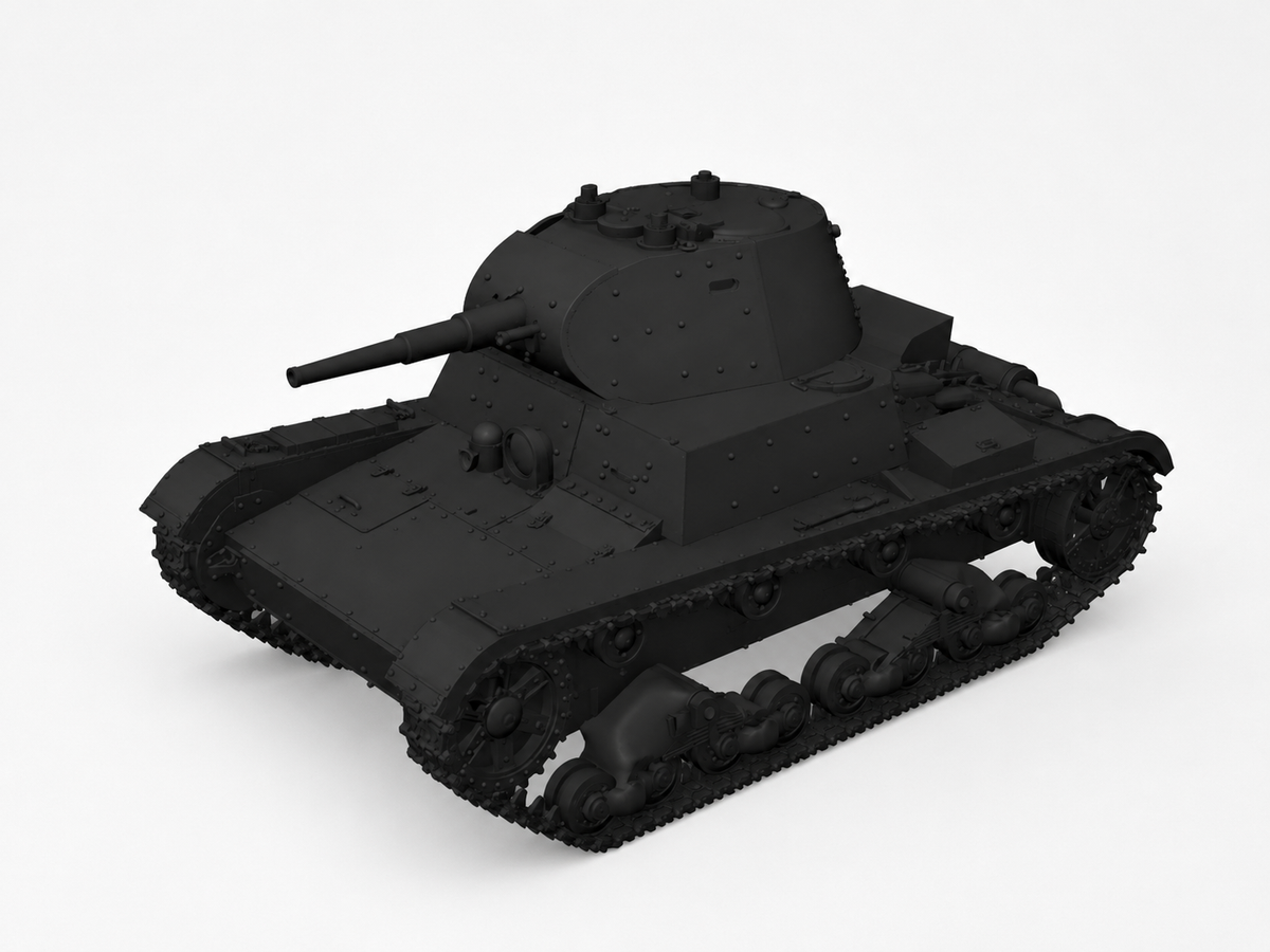 SSMODEL 1/76 T-26E v2 Soviet light tank Resin Model Kit TSS0760065 — detail view 2