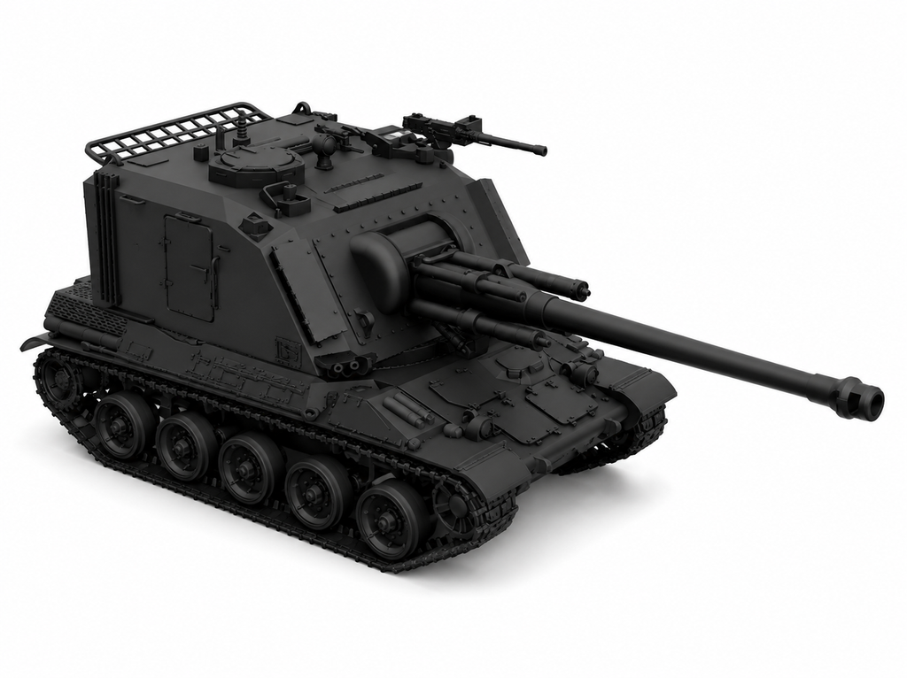 SSMODEL 1/144 AuF1 Frech selfpropelled artillery tank resin model kit TSS1440369