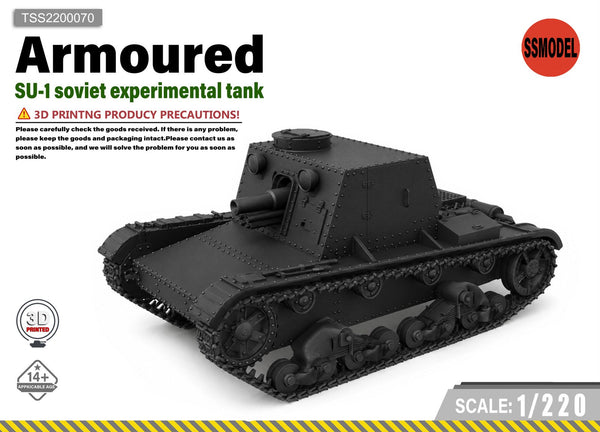 SSMODEL 1/220 SU-1 soviet experimental tank Resin Model Kit TSS2200070