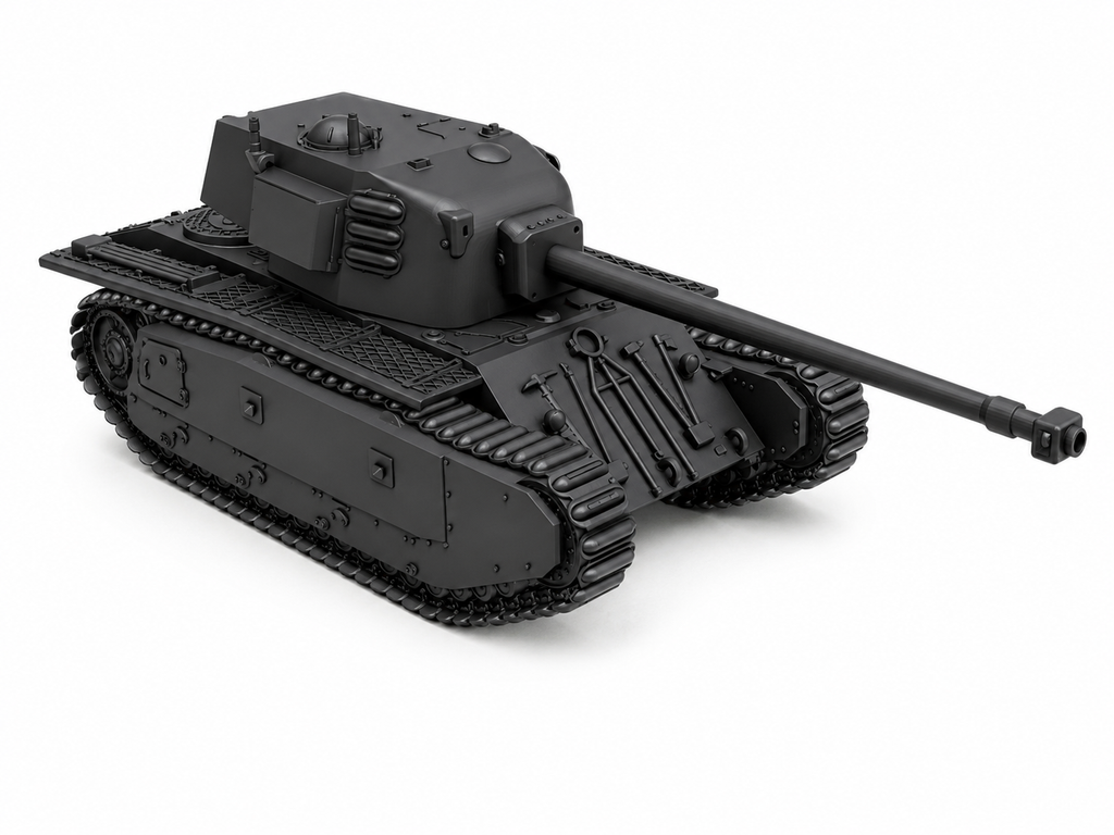 SSMODEL 1/76 ARL 44 French Postwar Heavy Tank Resin Model Kit TSS0760372