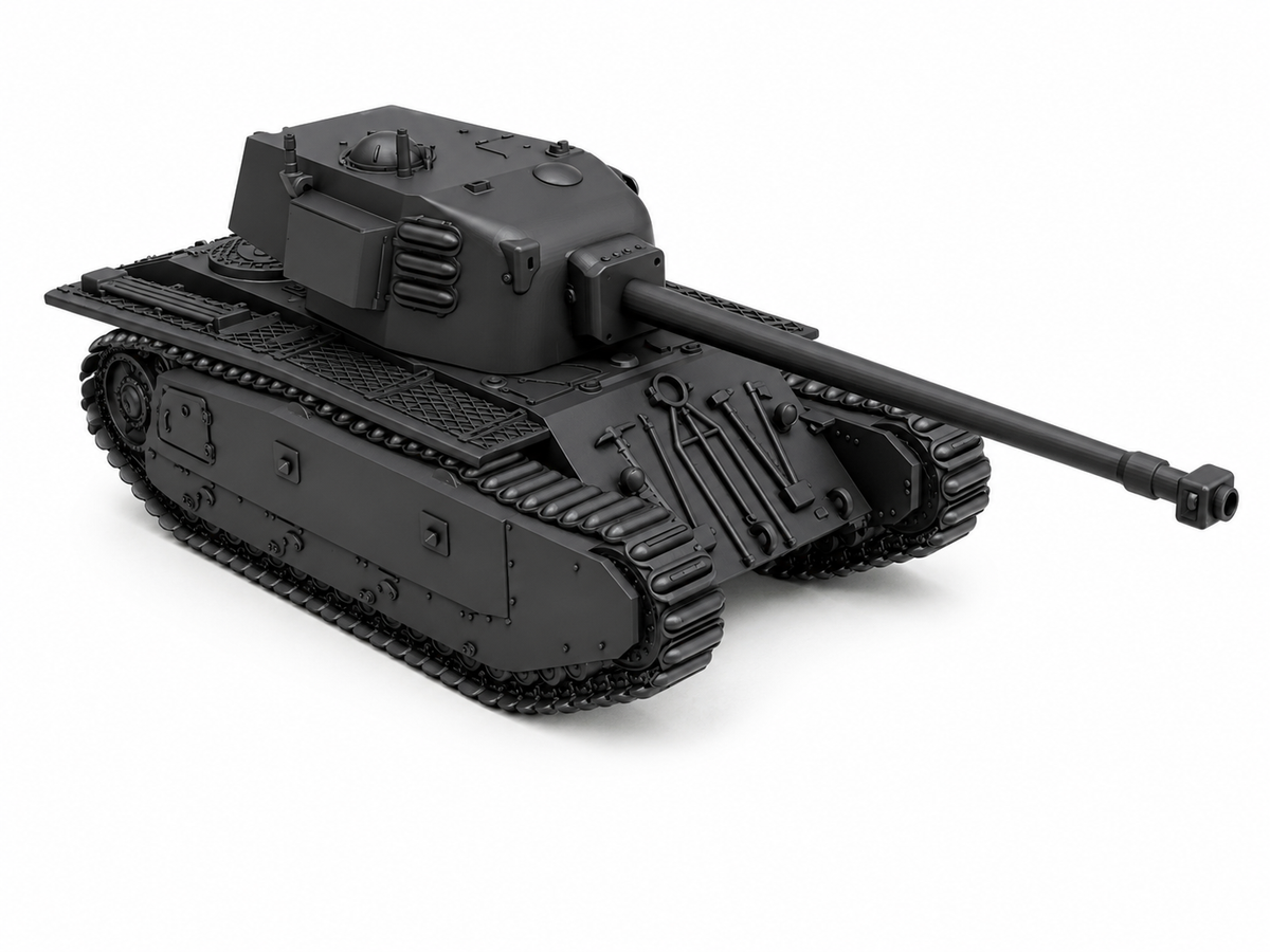 SSMODEL 1/76 ARL 44 French Postwar Heavy Tank Resin Model Kit TSS0760372 — detail view 2