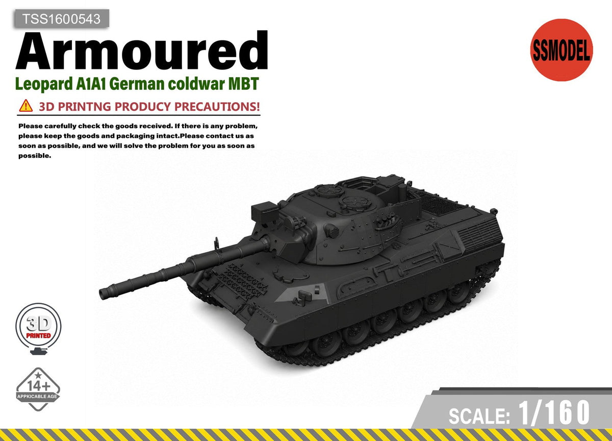 SSMODEL 1/160 Leopard A1A1 German coldwar MBT Resin Model Kit TSS1600543 — scale model kit