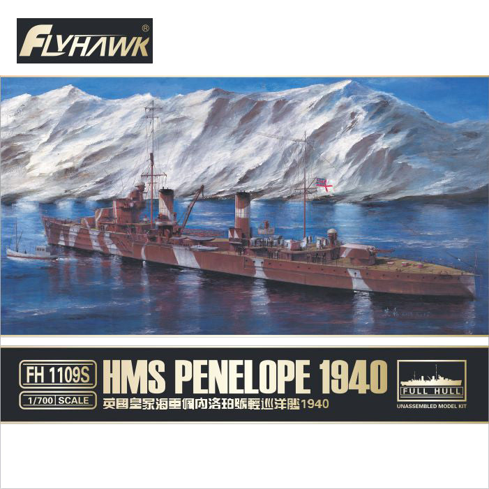 Flyhawk FH1109S 1/700 HMS PENELOPE 1940 Plastic Model Kit — scale model kit