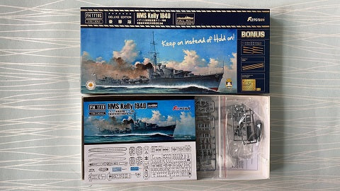 Flyhawk FH1119S 1/700 HMS Kelly 1940 Deluxe Edition Plastic Model Kit — detail view 3