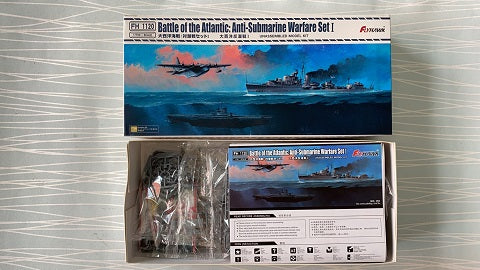 Flyhawk FH1120 1/700 Battle of the Atlantic Anti-Submarine Warfare Set I Plastic Model Kit — detail view 3