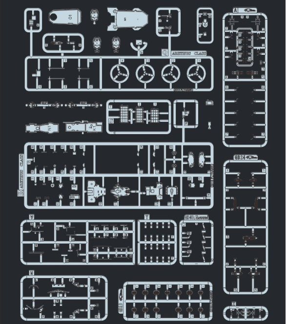 Flyhawk FH1157 1/700 HMS AURORA 1941 Plastic Model Kit — detail view 5