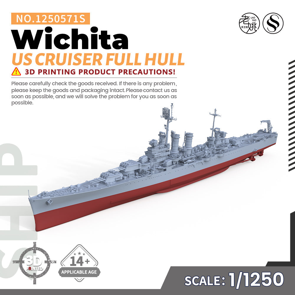 SSMODEL 571S Military Warship Model Kit US Wichita Cruiser Main image