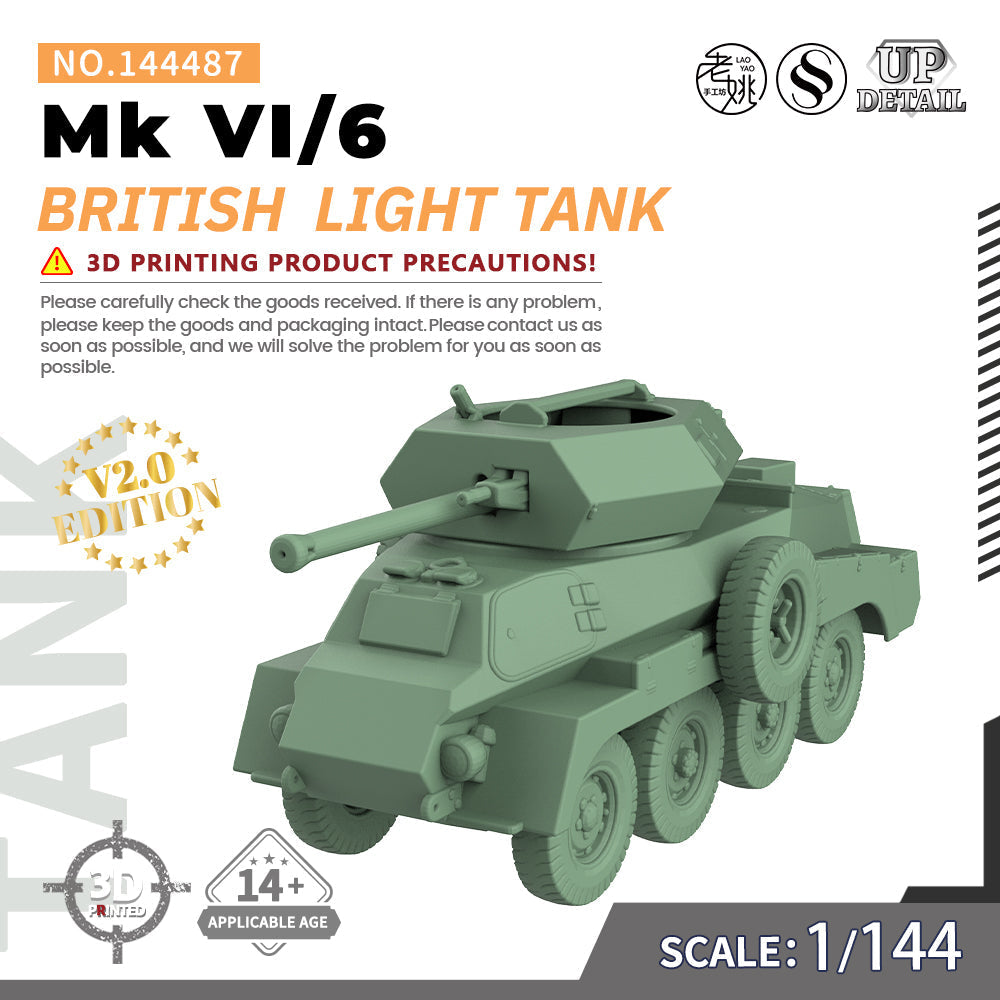 SSMODEL 487 Military Model Kit British Mk VI/6 Light Tank Main image