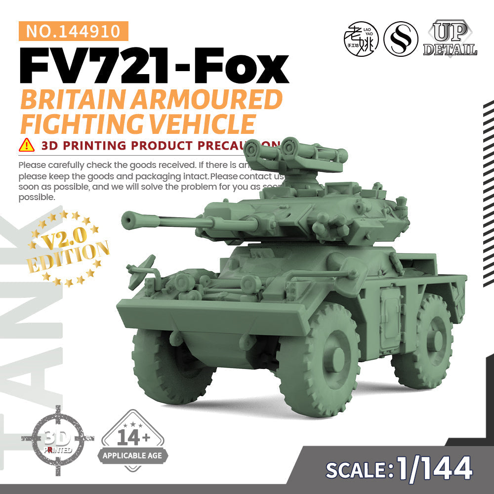 SSMODEL 910 Military Model Kit Britain FV721-Fox Armoured Fighting Vehicle Main image