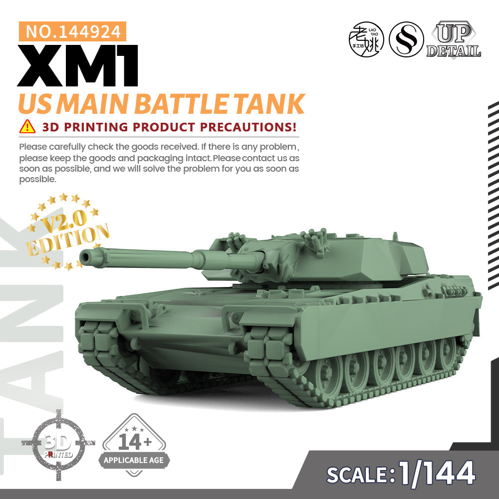 SSMODEL 924 Military Model Kit US XM1 Main Battle Tank Main image
