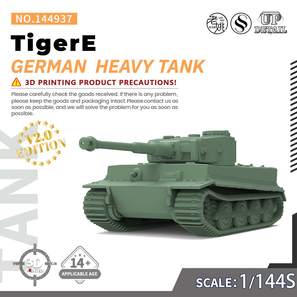 SSMODEL 937 Military Model Kit German TigerE Heavy Tank Main image