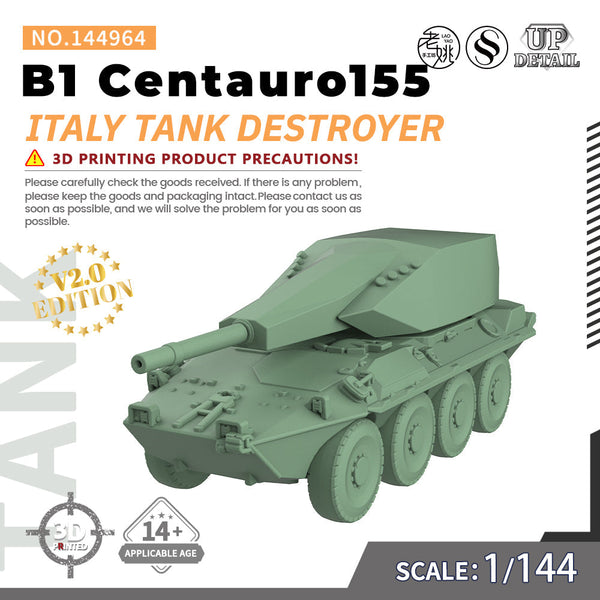 SSMODEL 964 Military Model Kit Italy B1/6ro155 Tank Destroyer