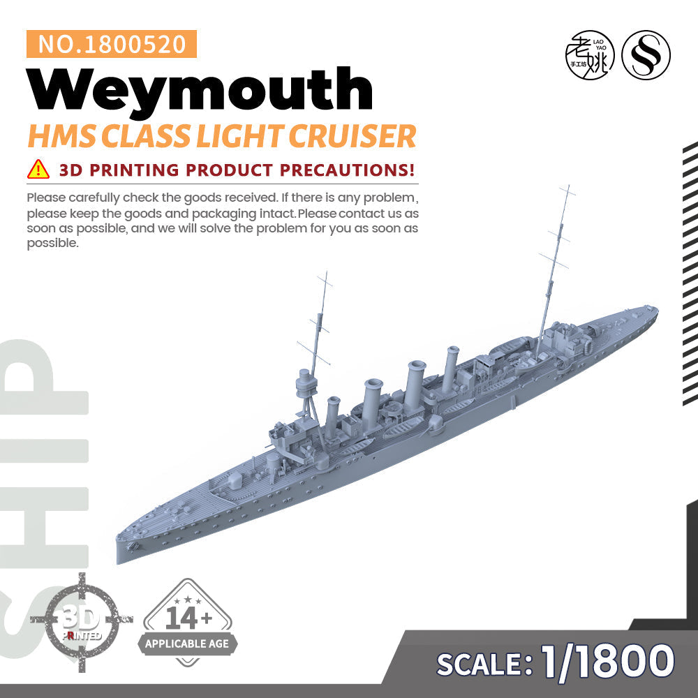 SSMODEL 520 Military Warship Model Kit HMS Weymouth Class Light Cruiser Main image