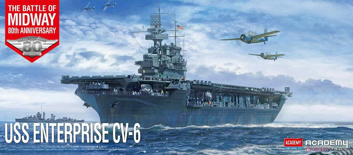 Academy Hobby 14409 1/700 USS Enterprise CV-6 Battle of Midway Plastic Model — scale model kit