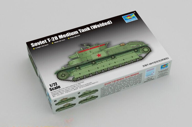 Trumpeter 1/72 07150 Soviet T-28 Medium Tank (Welded) — scale model kit
