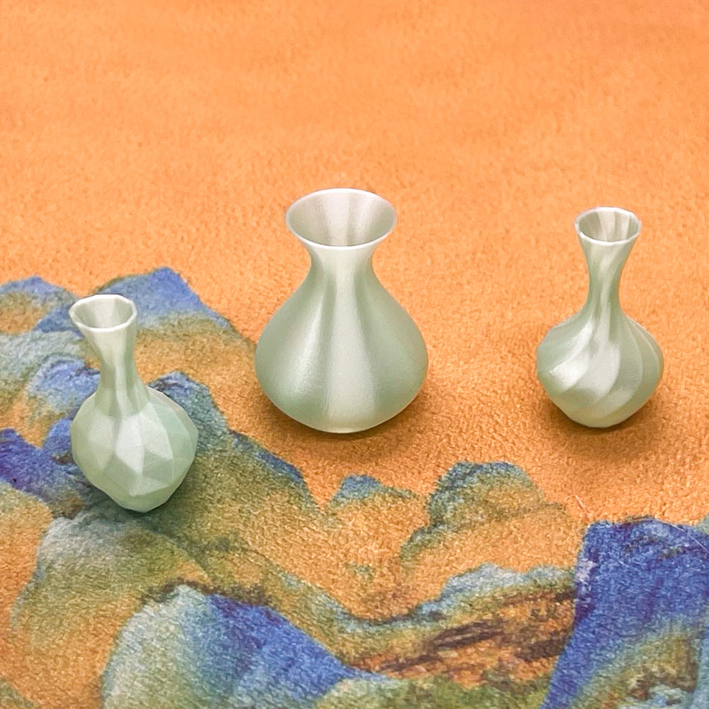 LYTP6501 C/E//F/G/H/J/K 1/6 1/12 Scale Art Vases Lot of 3 Dollhouse Miniature Mini Diorama Decor Garden BJD Ornamental — detail view 5