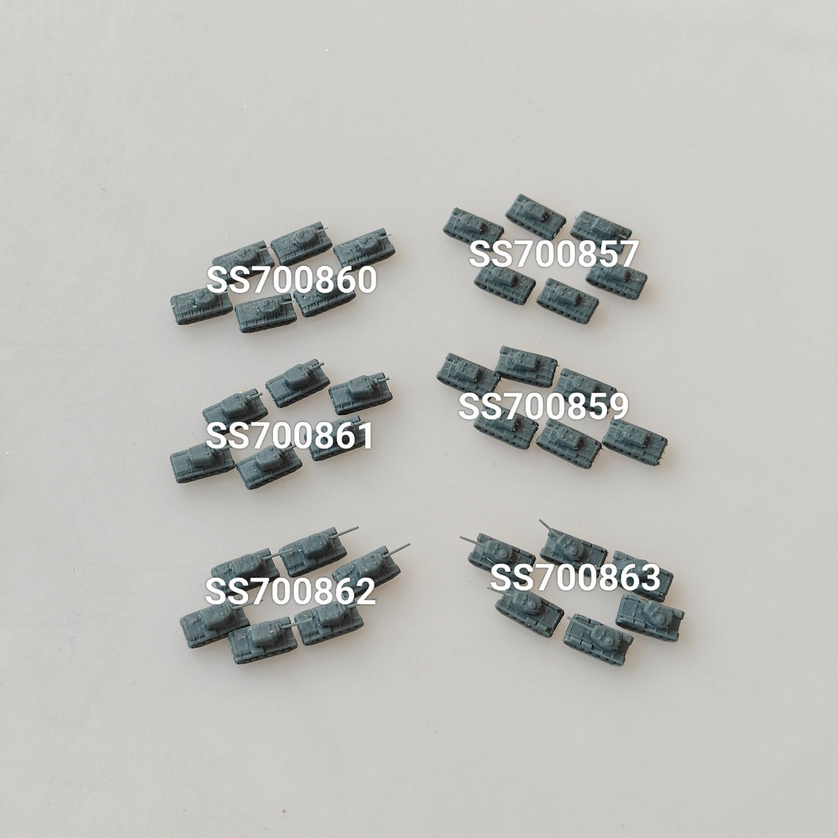 MRY-SFW SSZH002 1/700 Soviet Steel Giants: Complete KV Heavy Tank Collection (7 Models) — L-11 to KV-85 KV-1 Variants + KV-2 + KV-85 Resin Model Kit Unassembled Unpainted — detail view 2