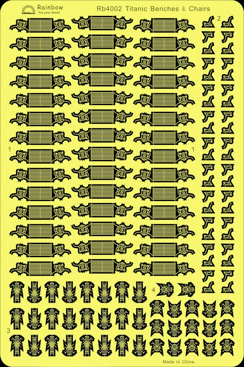 Rainbow Rb4002 Royal Caribbean cruise ship "Titanic" benches and chairs 1/400 Main image
