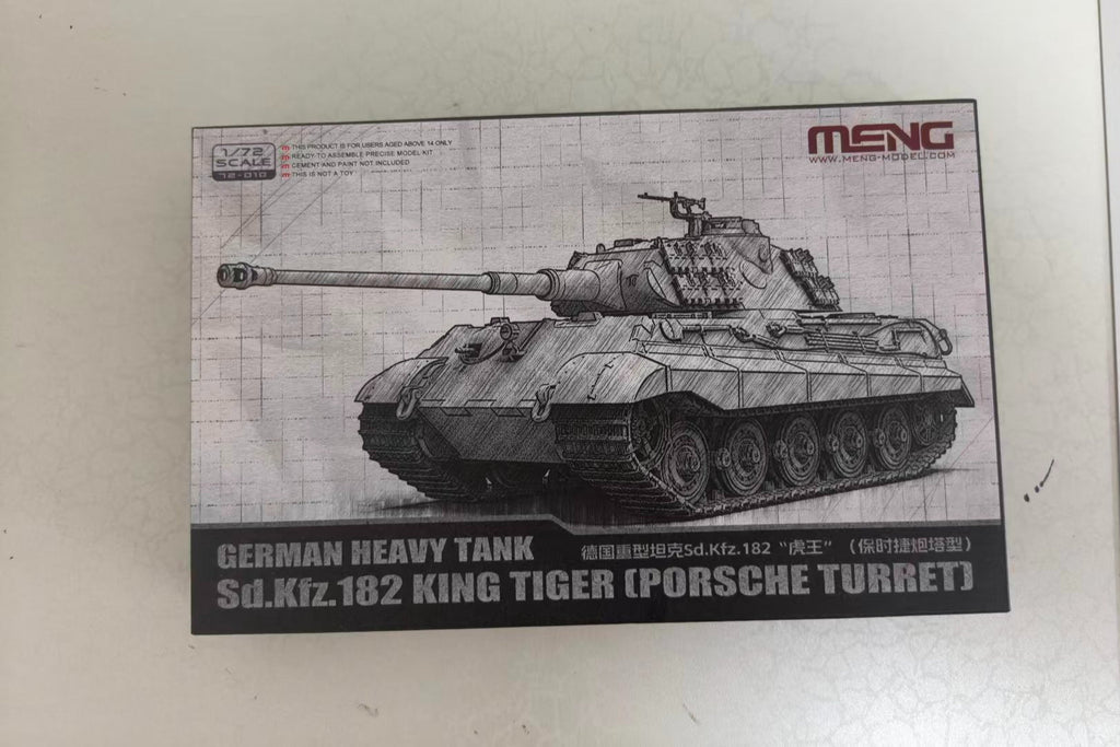 MENG 72-010 1/72 German Heavy Tank Sd.Kfz. 182 King Tiger(Porsche Turret) Kit