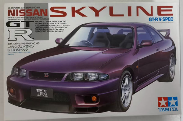 Tamiya 24145 1/24 Scale Model Sports Car Kit Nissan Skyline GT-R R33 V-Spec NIB