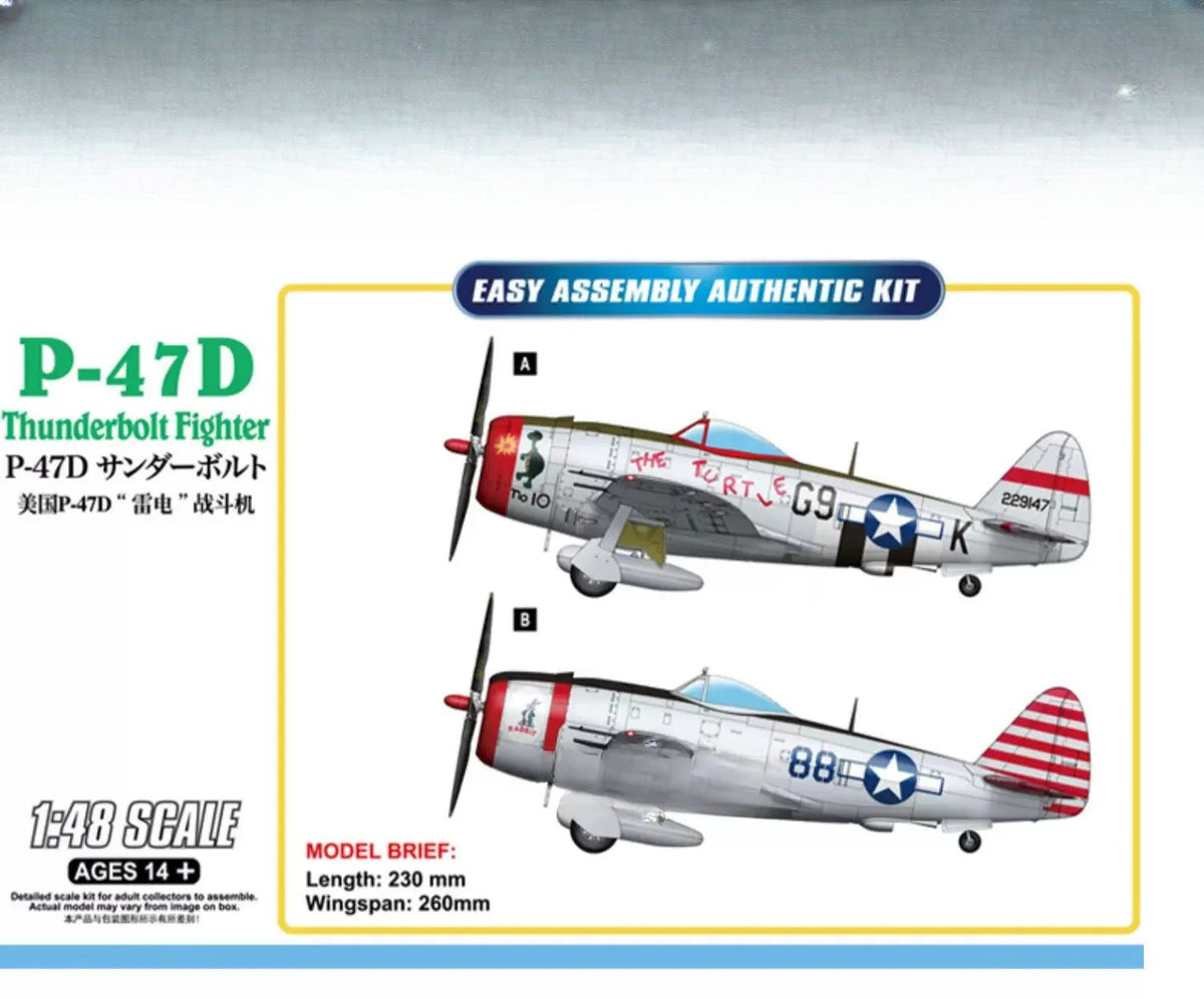 Trumpeter 1/48 American P-47D Thunderbolt Fighter 85811 — scale model kit