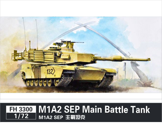 Flyhawk FH3300 1/72 M1A2 SEP Main Battle Tank Plastic Model Kit — scale model kit