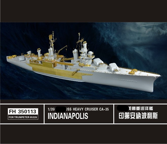 Flyhawk FH350113 1/350 USS WWII Heavy Cruiser Indianapolis CA-35 For Trumpeter 05326 Main image