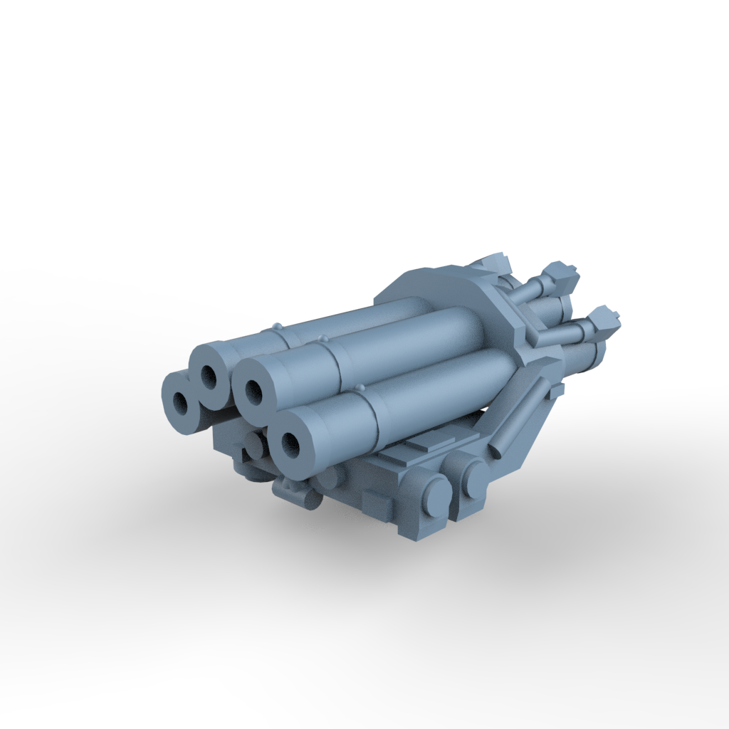 Yao's Studio LYCG398 Model Upgrade Parts Germany Quadruple-Mounted 375mm Antisubmarine Rocket Launcher Main image