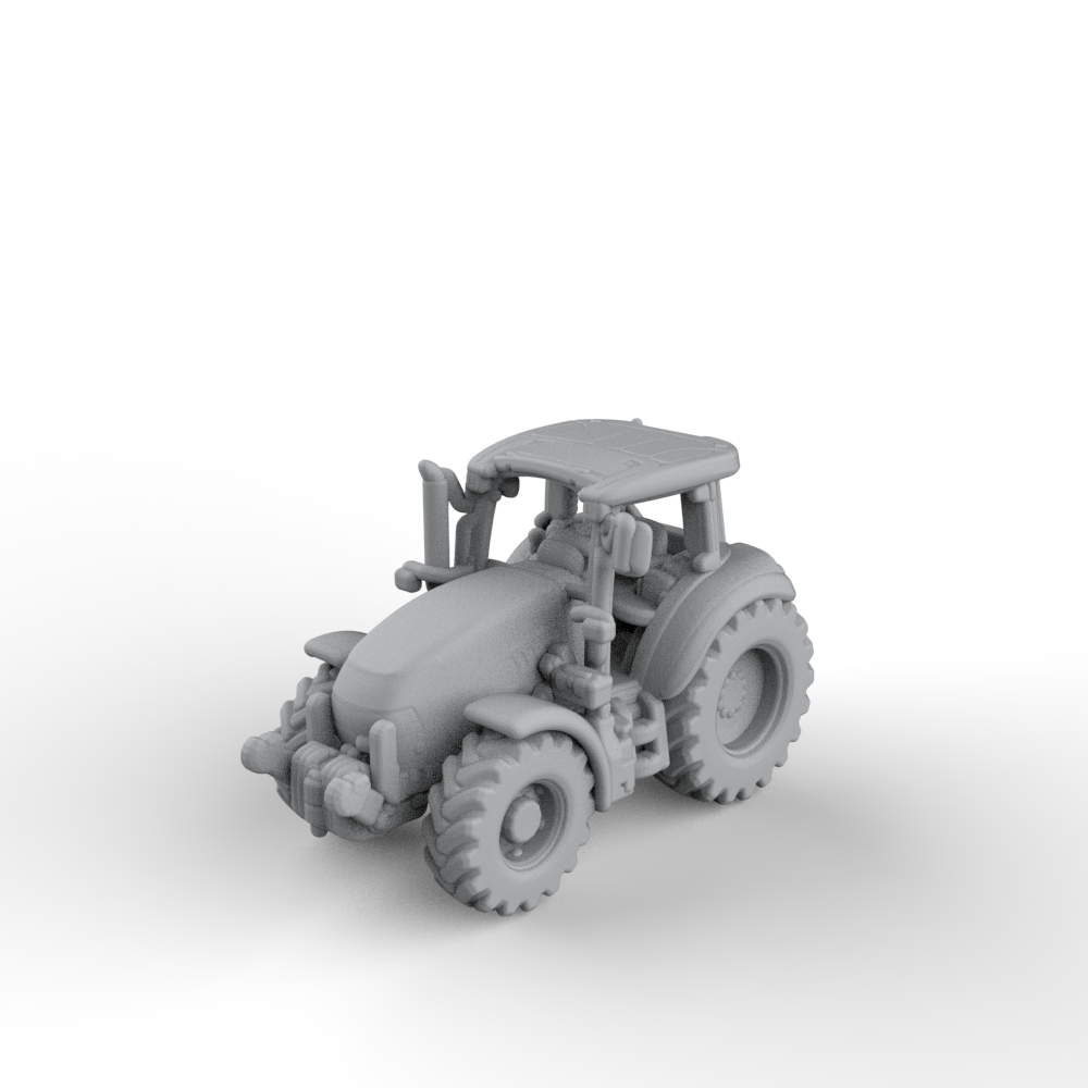 Yao's Studio LYT398 Farm/Construction Tractor Plow Farm/Construction Tractor Plow HO/OO/Z/N/TT Railroad Warehouse Dock Transportation Miniature Military Car Secondary image