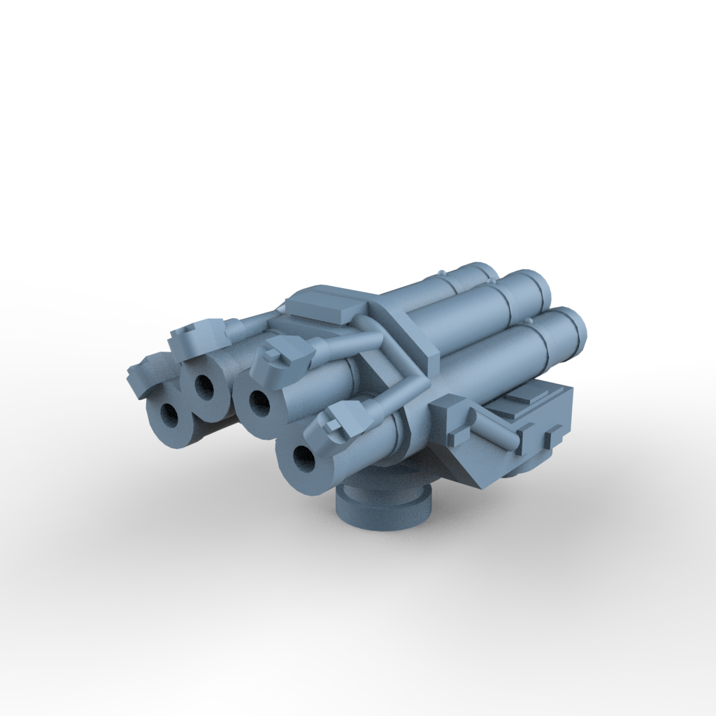 Yao's Studio LYCG398 Model Upgrade Parts Germany Quadruple-Mounted 375mm Antisubmarine Rocket Launcher Main image