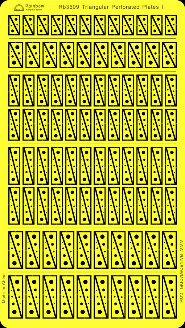 Rainbow RB3509 1/350Detail Up Triangular perforated plate II — scale model kit