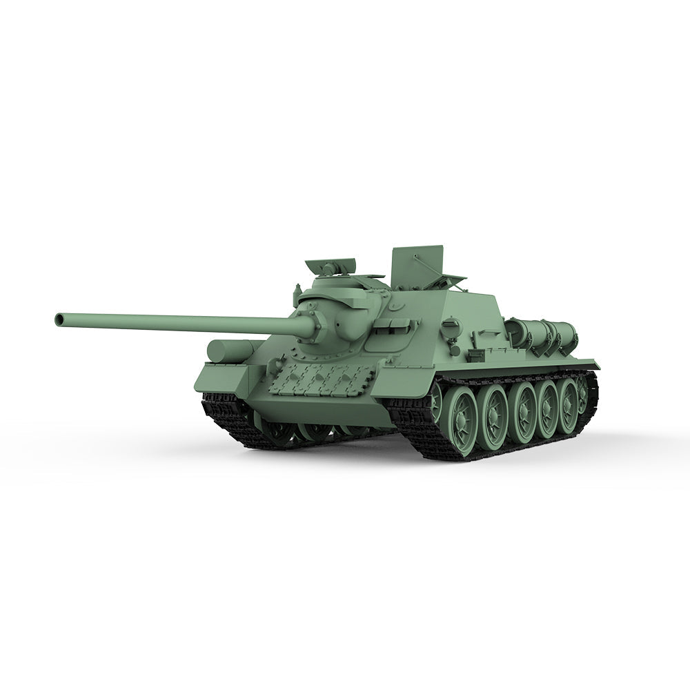 SSMODEL 753 Military Armoured Model Kit Soviet SU-100 Tank Destroyer — detail view 2