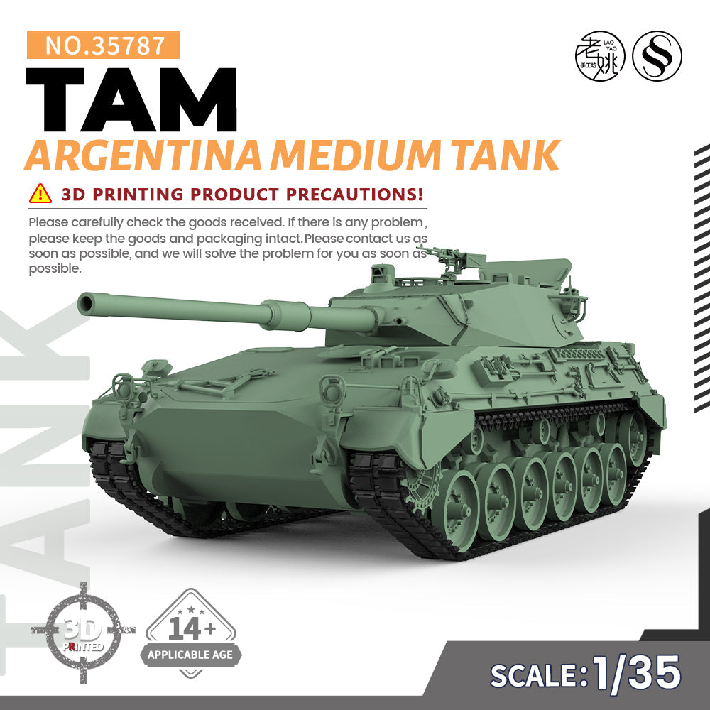 SSMODEL 787 Military Armoured Model Kit Argentina TAM Medium Tank
